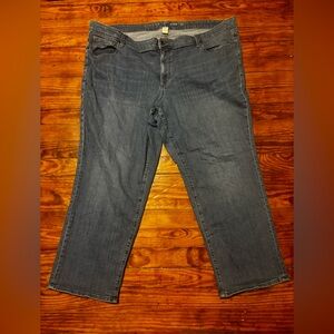 2 Pair Sonoma Women 22w Jeans Dark Pair  Capri And Light Pair Boyfriend Bundle